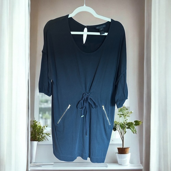 Marc Jacobs Dresses & Skirts - MARC JACOBS Pima Cotton Blend Relaxed Fit Black Casual Dress w zip pockets‎ S